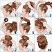 QY 3PCS Hair Mesh Chignon Donut To Make Hair Bun Best Age Reducing Solution, Small Medium And Large Size, Light Beige Color