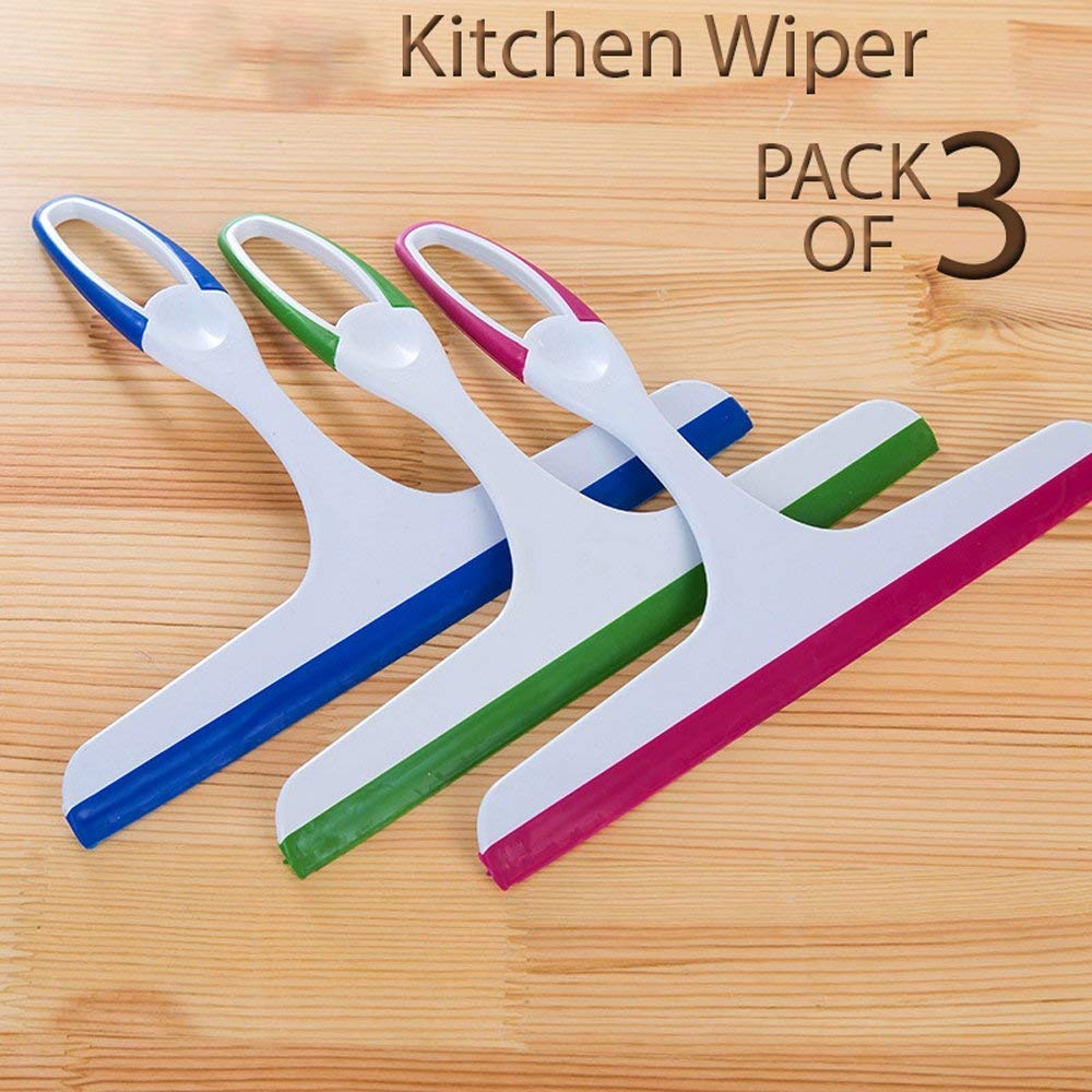 Prime hub Hand-Held Rubber Wiper for Cleaning Windows Glass, Tiles, Kitchen Table Platform, Car-Auto Windshield (Multicolour) (3) (B085XKCR2D) Amazon Price History, Amazon Price Tracker