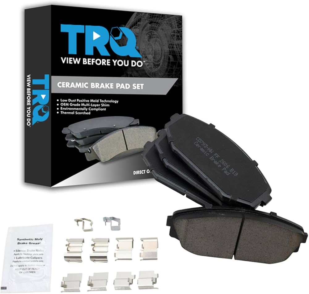 TRQ Front Posi Ceramic Brake Pad Kit Set for 2001-2002 Acura MDX