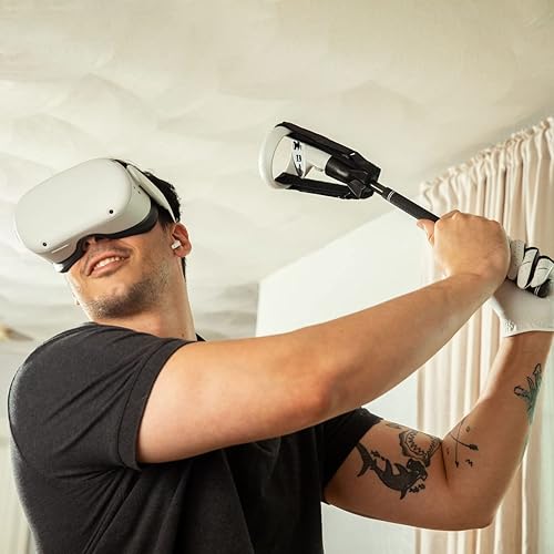 Miniatura 7 de GimmeVR VR Golf Club Handle Accessory Compatible with Oculus Quest 2 and Rift S, Realistic Grip Handle Attachment with Weighted Balance, Golfing