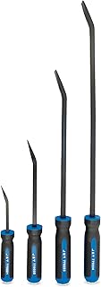 Mechanic’s Pry Bar Set - Jumbo Cushion Grip Handles with Steel End Caps - 4 Pieces
