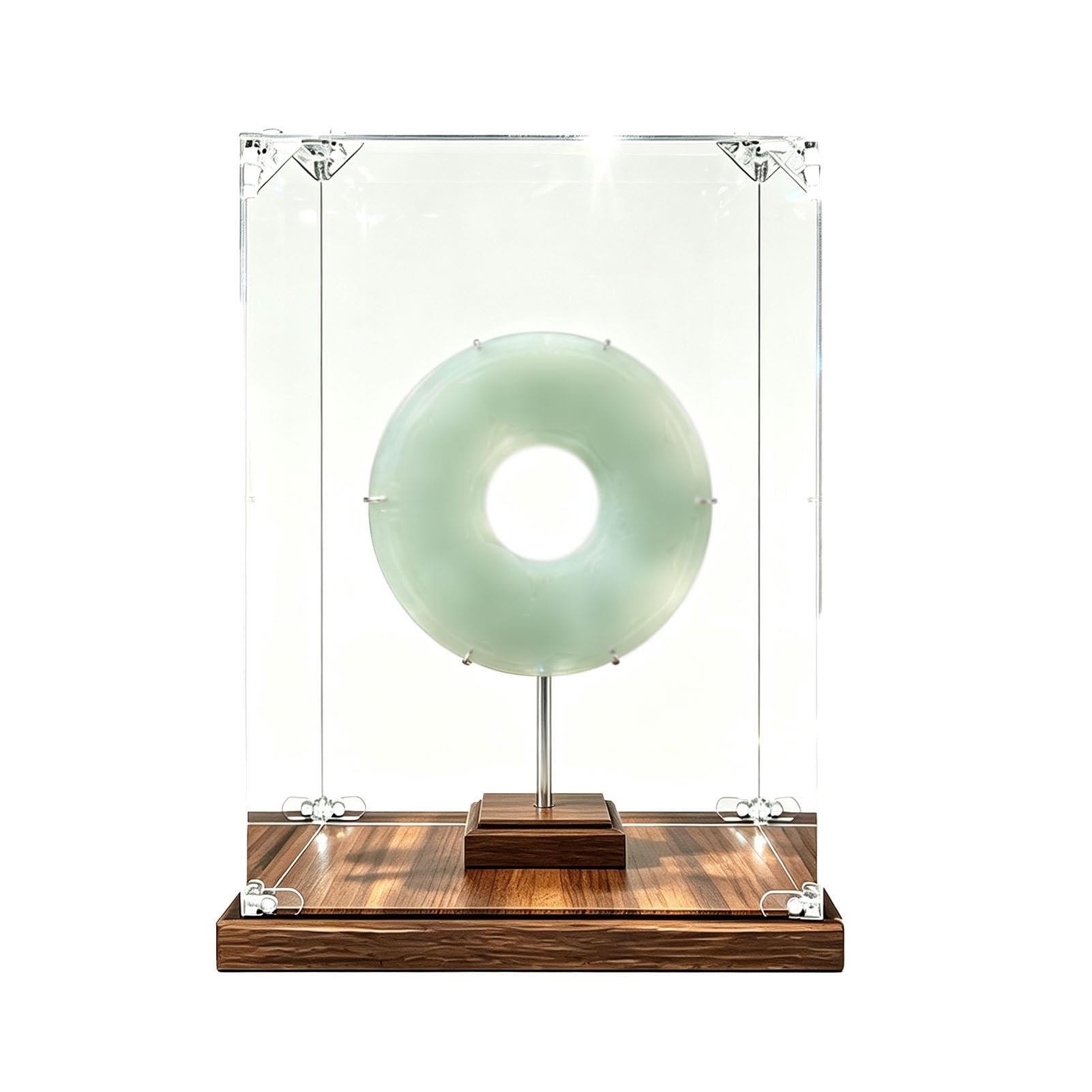 Vetrina Espositiva in Acrilico Trasparente Impilabile Base in Legno