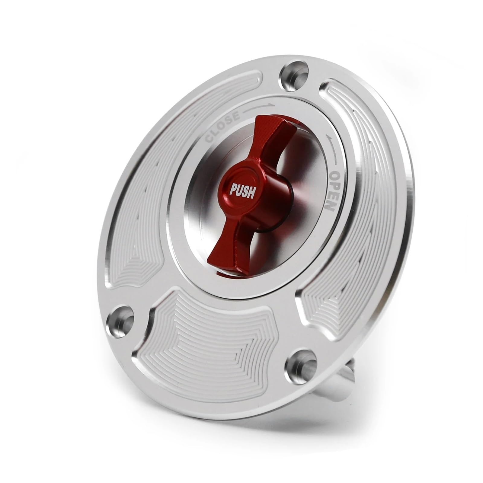 Moto TapóN DepóSito Gasolina Tapón De Depósito Combustible Motocicleta Para YA&MA&HA YZF R3 R25 MT03 (2014-2022), Sin Llave, Accesorio Aleación Aluminio Resistente(Silver)