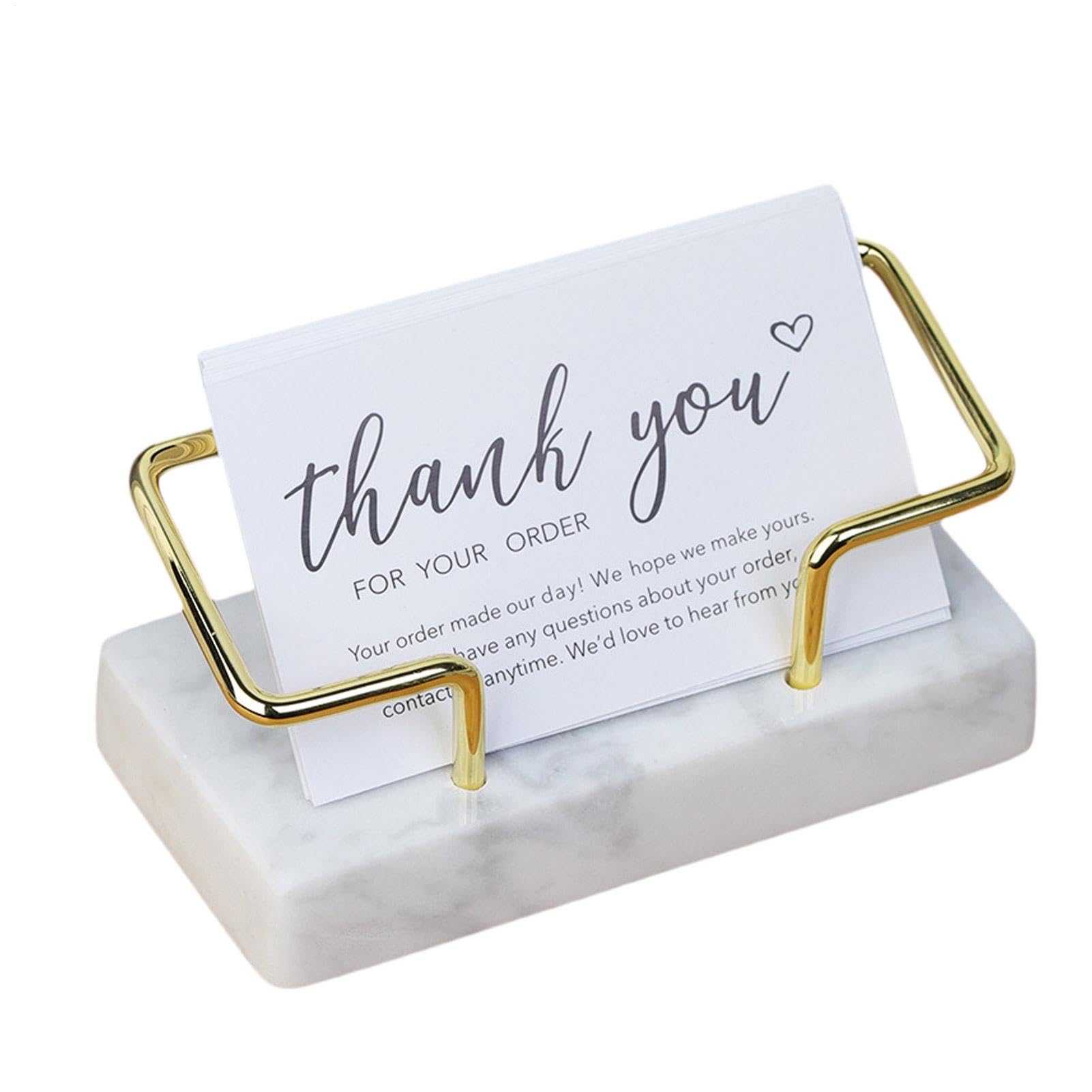 Marble Business Card Holder - Business Card Holder for Desk, Name Card Display Marble Holder, Marble Desktop Business Card Holder | Stylish Business Card Display Stand for Exhibitions, Conferences