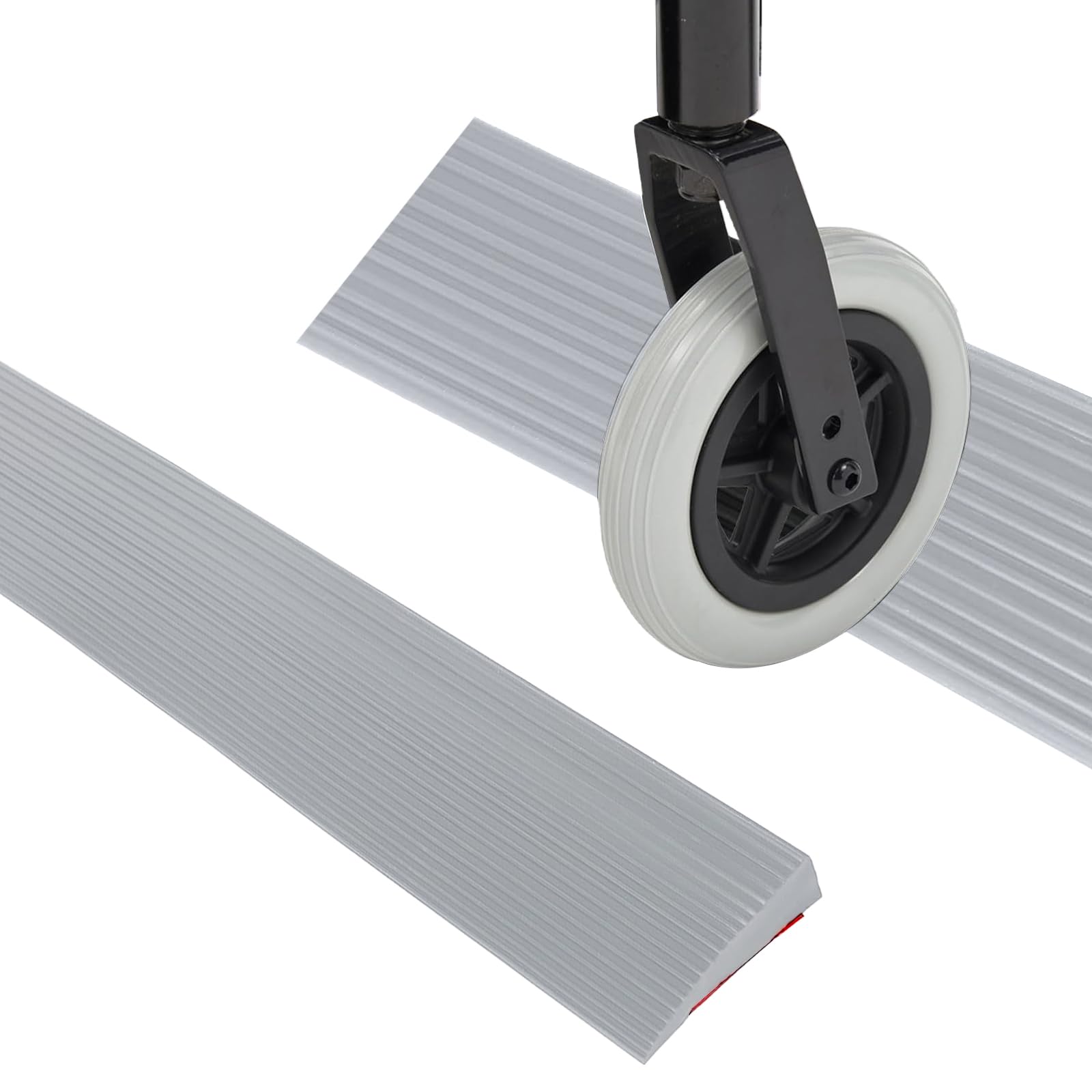 Rampe de seuil de porte - 8 cm x 3 cm x 90 cm - Rampe de seuil de porte - Rampe de fauteuil roulant - Charge maximale : 800 kg - Pour robot aspirateur, fauteuil roulant, poussette, déambulateur