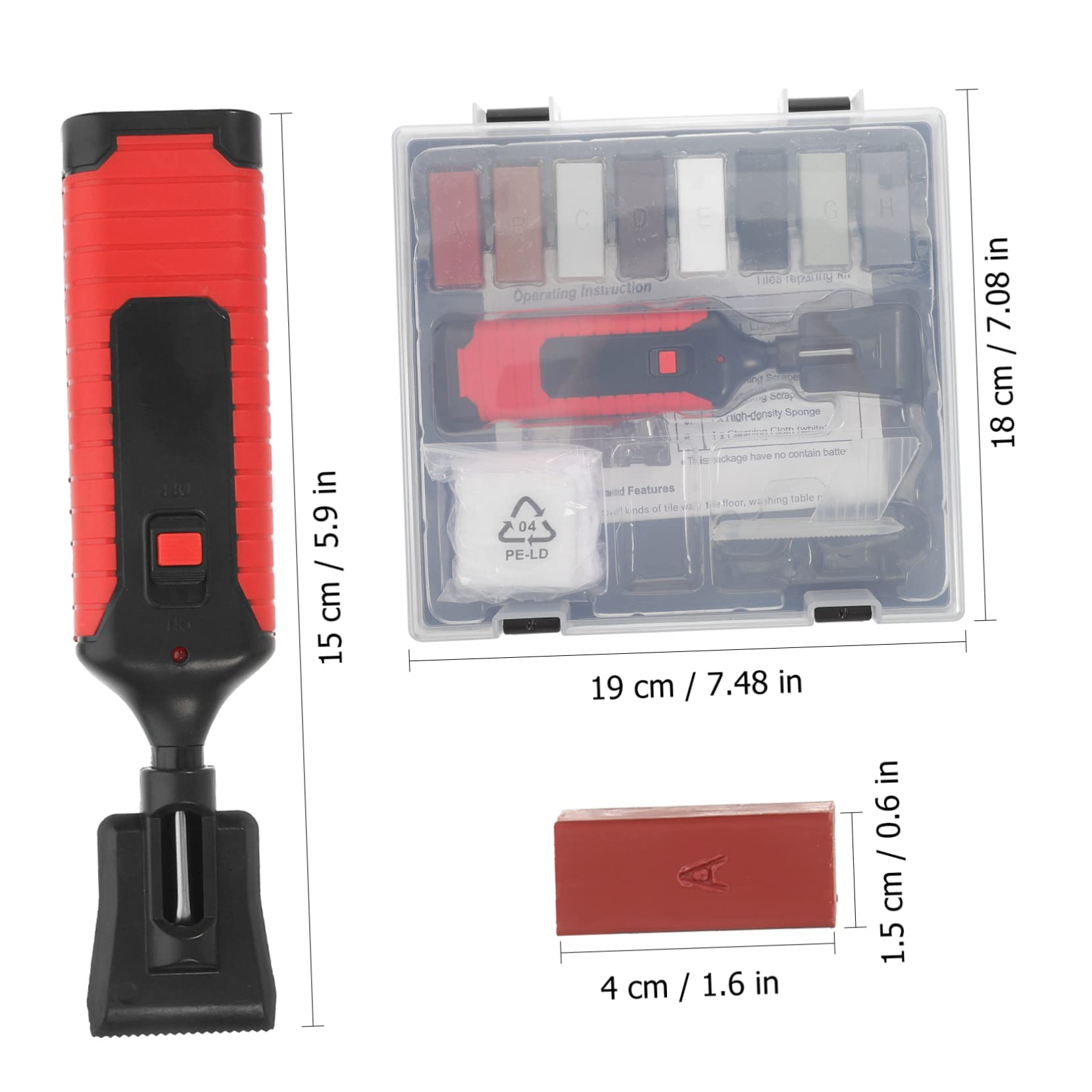 HOMSFOU Kit De Reparación De Azulejos Para Encimeras Laminados y Bañeras Relleno Para Azulejos Agrietados y Baldosas De Porcelana Desconchadas Colores