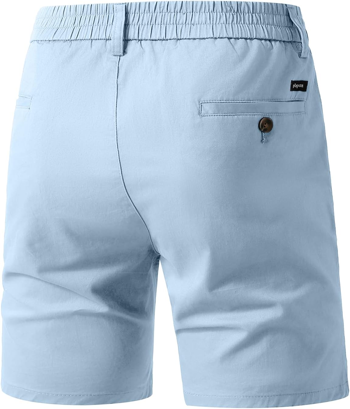 PLEPAN Men's Cotton 5/7 Inseam Shorts Casual Classic Fit Elastic Waistband Summer Twill Chino Golf Dress Short - Image 3