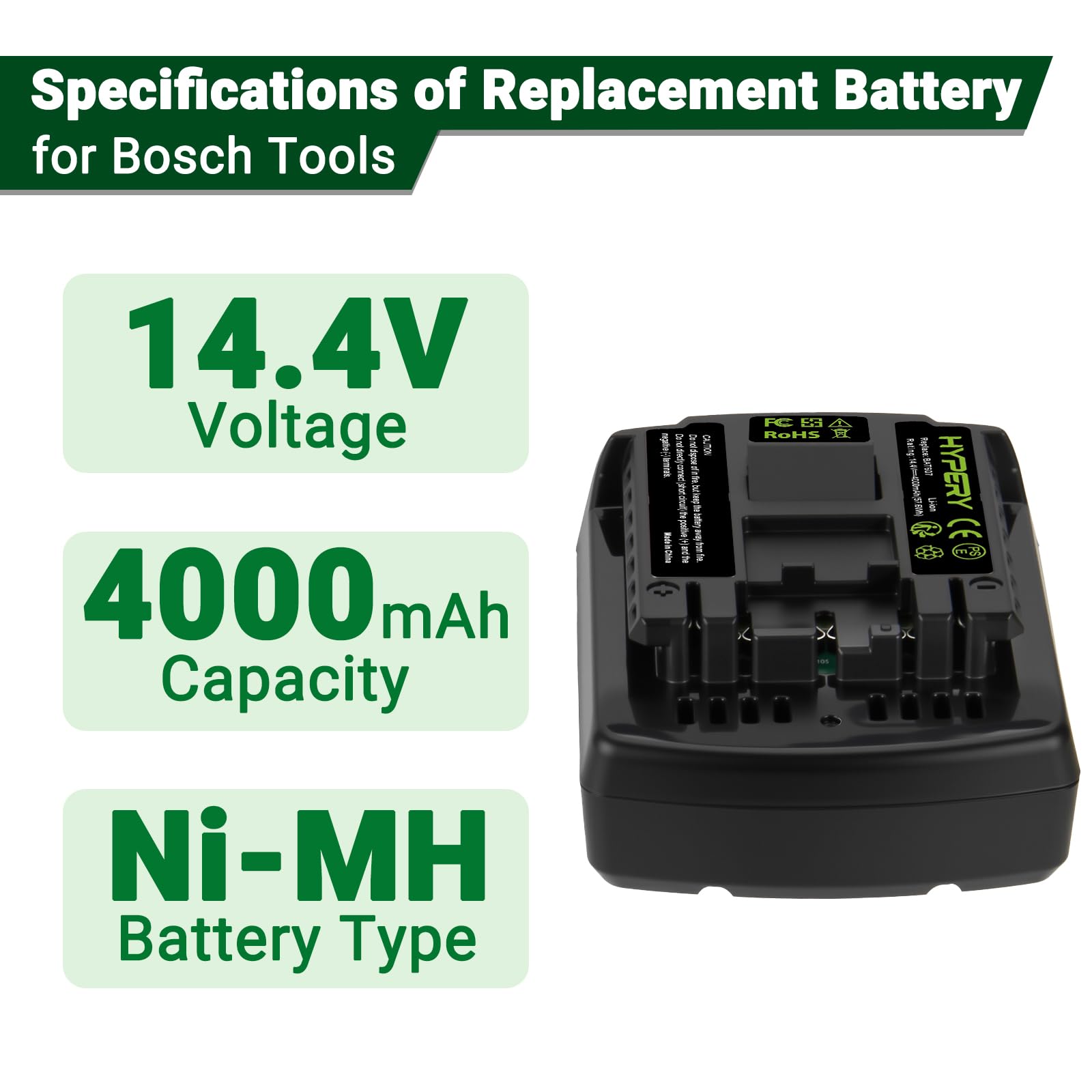 Batteria Litio 14,4V 3,0Ah Per Elettroutensili - Compatibile Con BAT607, GSR1440-LI - Foto 4