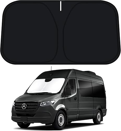 D-Lumina Parasol para parabrisas para Merce-des Benz Sprinter y Freightliner Sprinter 2007-2023, accesorios para ventana delantera, bloquea los