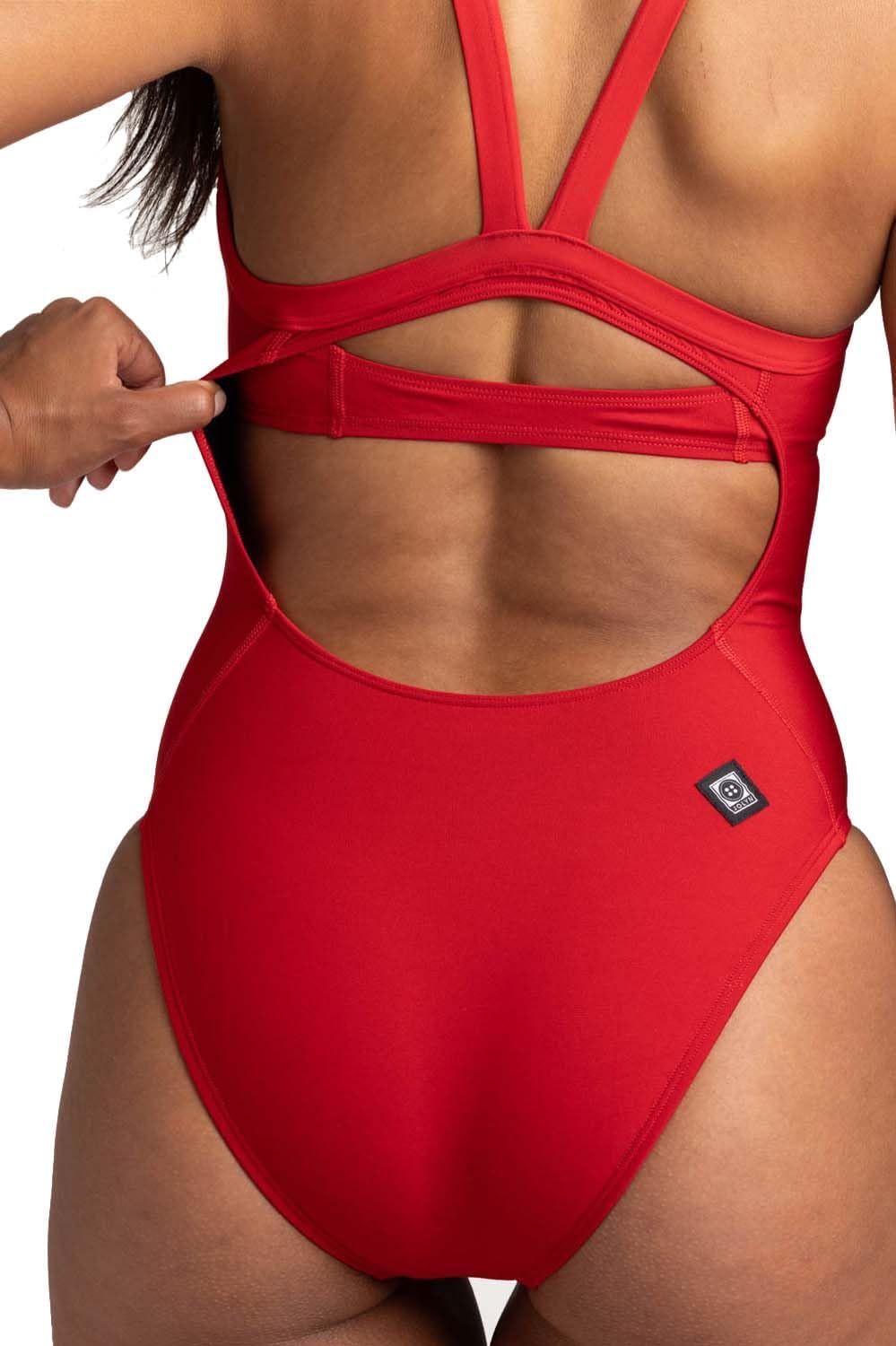 JOLYN Caroline Women's Athletic One Piece Swimsuit with Shelf Bra for Training, Sports and Fitness