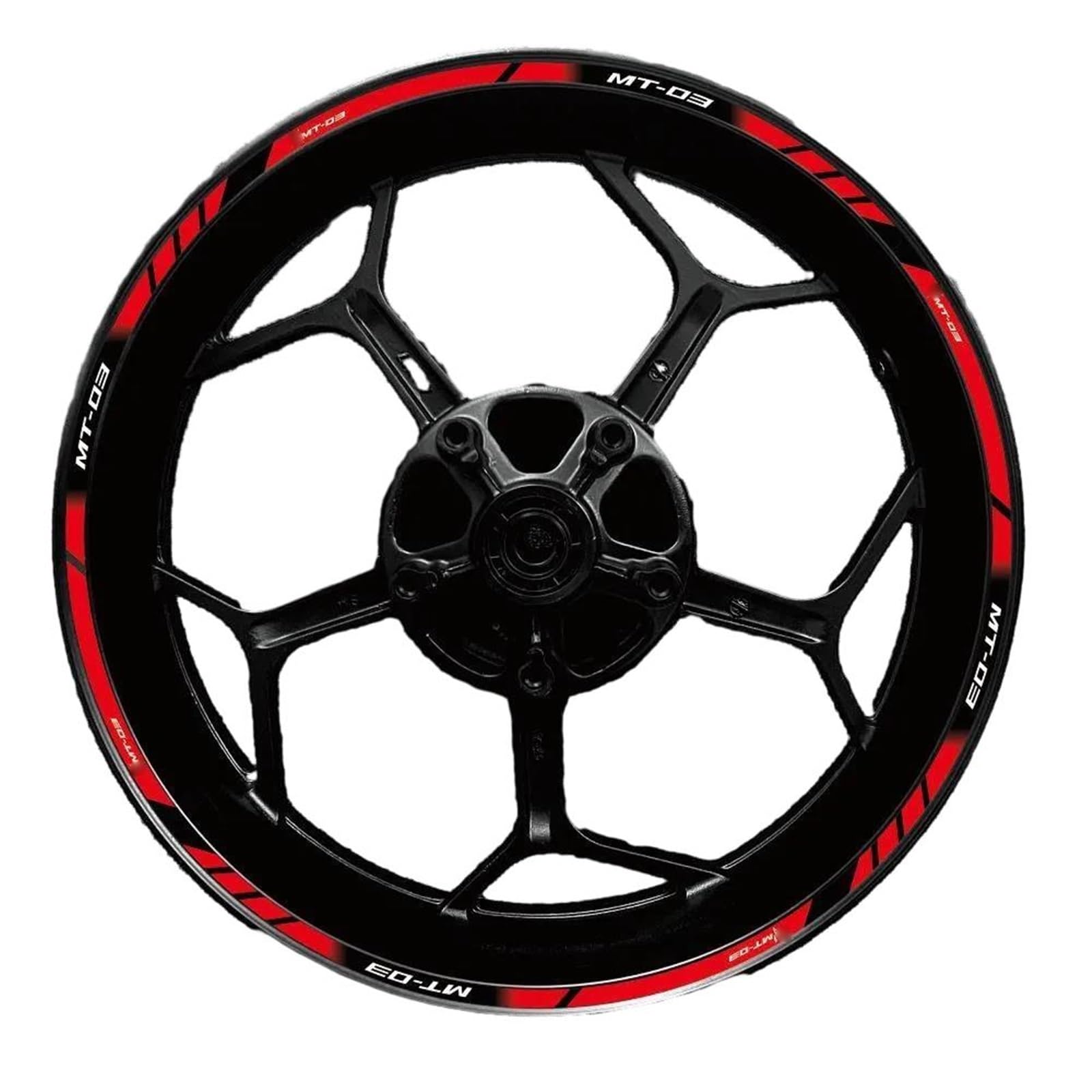 Applique for for MT-03 Mt03 17 Inch Motorcycle Wheel Hub Modified Rim Decal Decoration Waterproof Reflection Sticker(20)