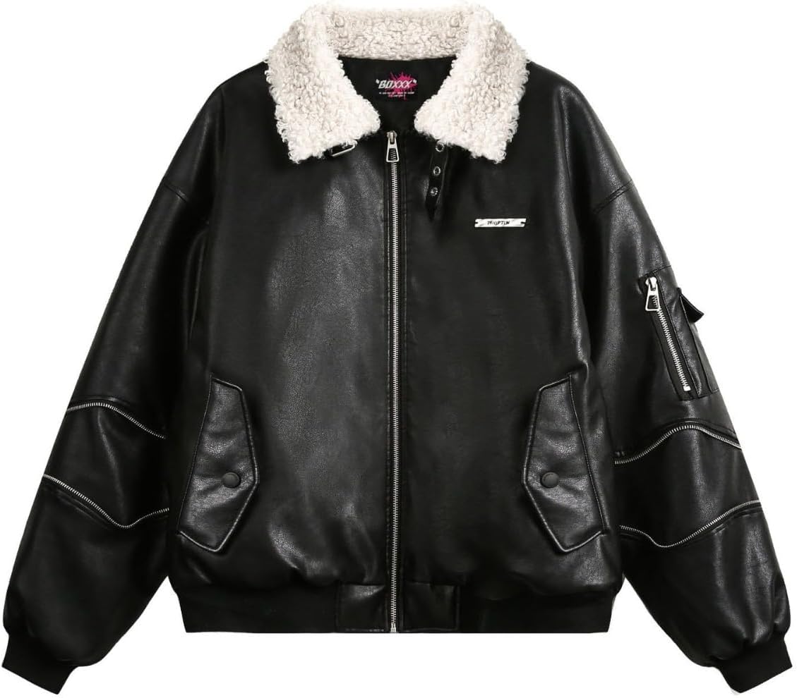 [ROU] メンズ・ジャケット 紳士服の新型冬の毛糸の毛糸の毛糸の綿入れの服のラムの毛糸の外套のアメリカ式ファスナーのデザインの綿入