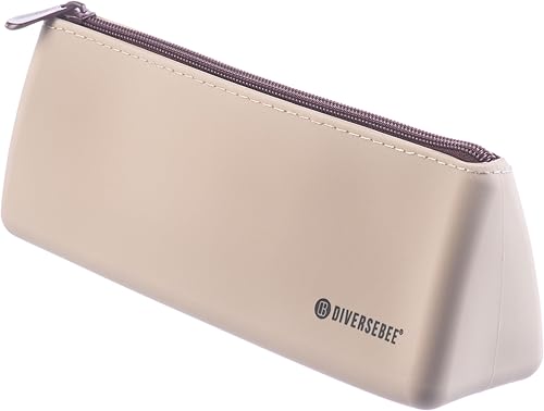 DIVERSEBEE Estuche de silicona suave, estuche estético para lápices con cremallera, bonita bolsa para bolígrafos para la escuela, suministros y