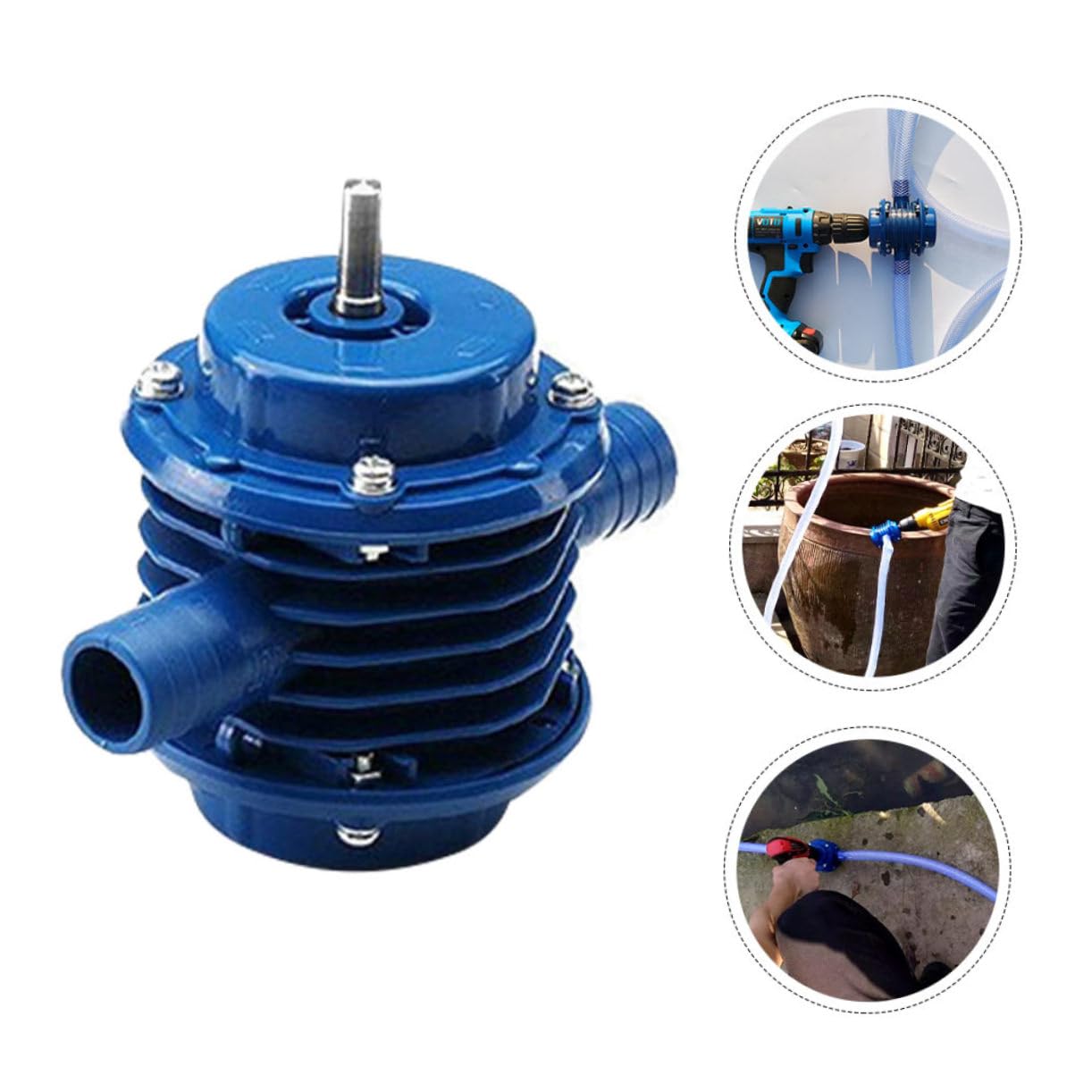 Kleiner Selbstansaugende Wasserpumpe Blau aus Kunststoff für Zuhause