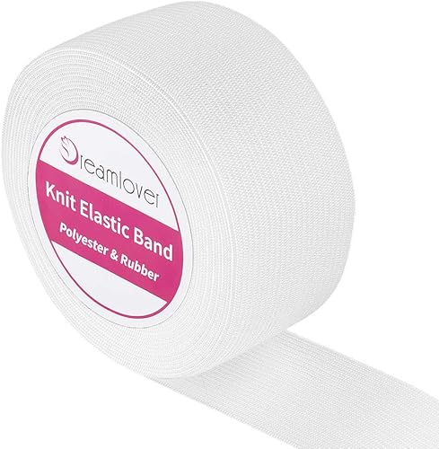 Miniatura 49 de Dreamlover Banda elástica negra, elástica ancha para coser, 5.9 pulgadas x 4 yardas Negro