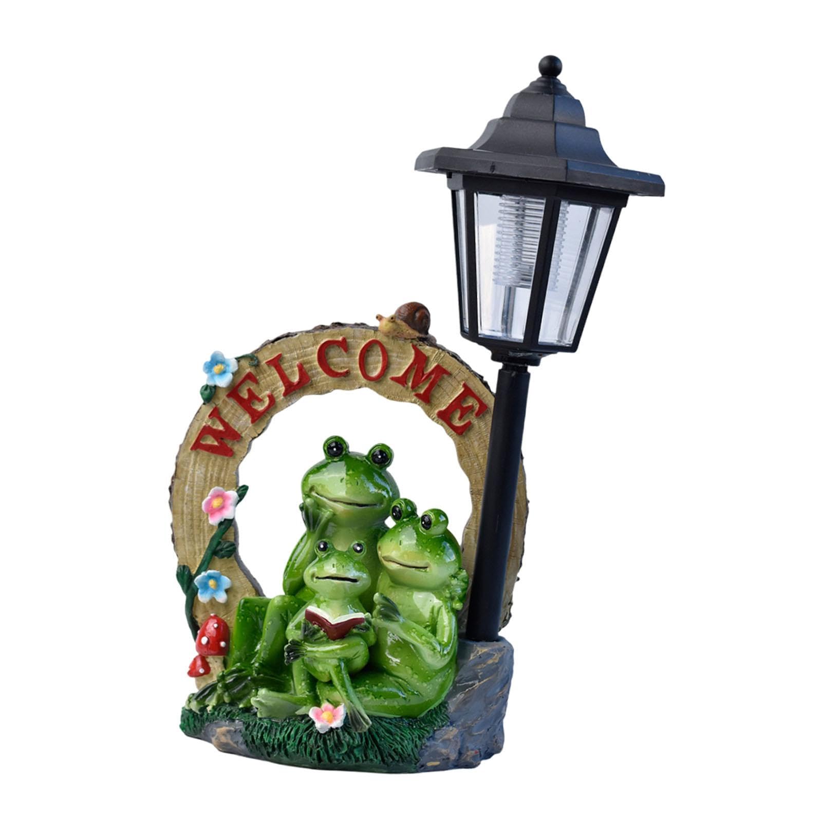 KESOTO Estatua de Jardín con Luz Solar, Iluminación Decorativa para Balcón, Parterre Y Terraza.