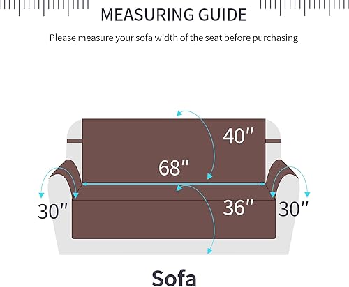 Miniatura 7 de Fandyacke Fundas reversibles para sofá, protector de muebles para perros (sofá, chocolatechocolate)