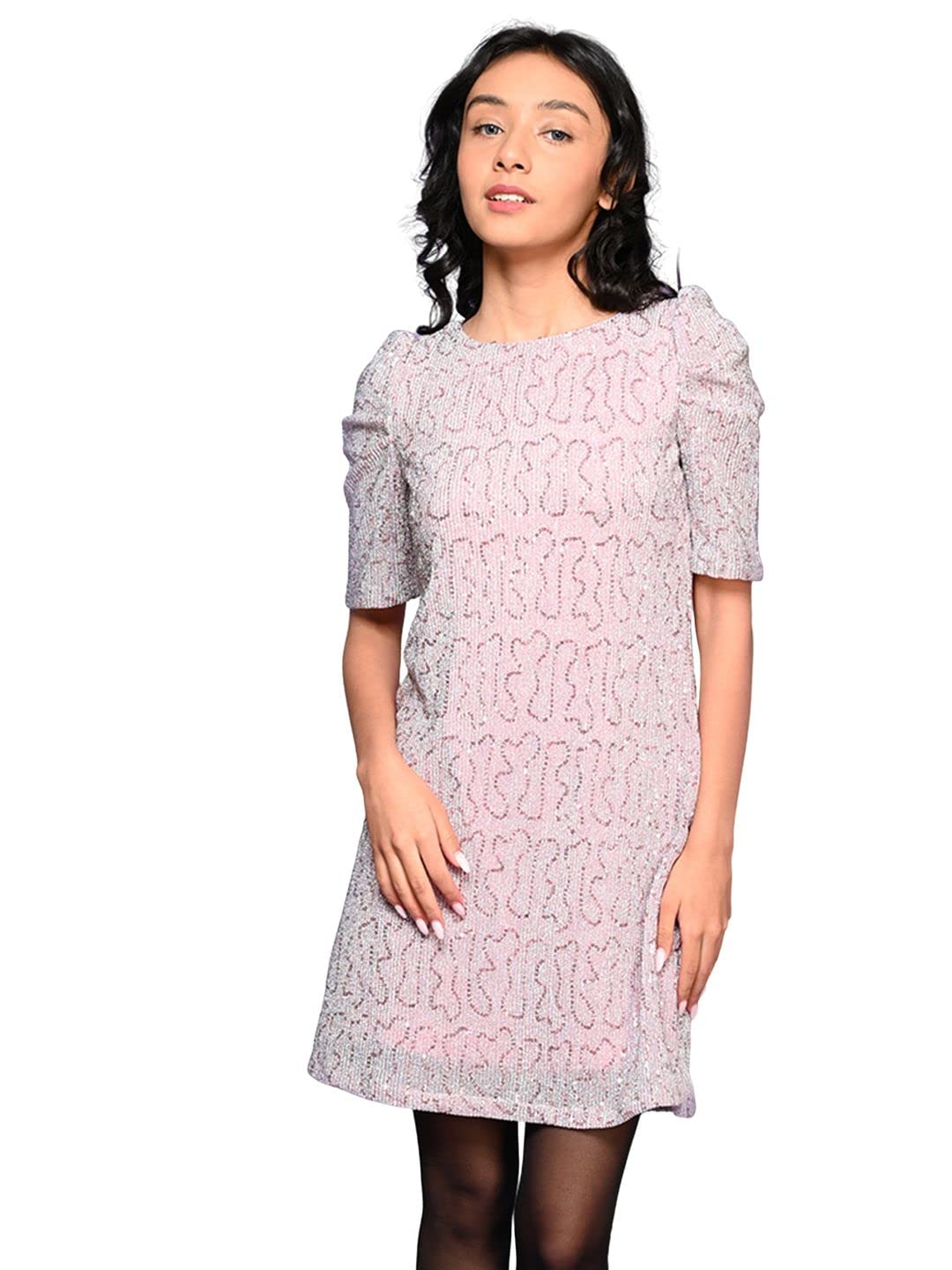 Lilpicks Girls Puffer Sleeves Sequin Knee Length Bodycon Party Dress |  Desertcart Bahamas