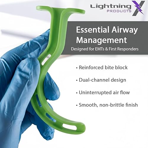 Miniatura 6 de Lightning X Products Berman - Kit de emergencia para vías respiratorias orofarángicas, paquete de 6 unidades de color OPA para primeros auxilios de
