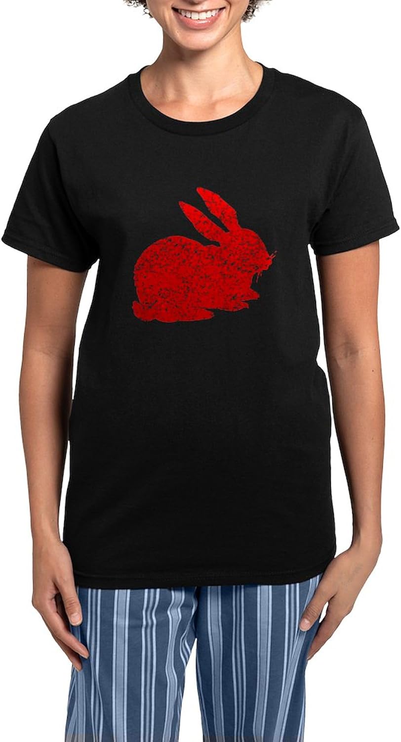 CafePress Distressed Red Bunny Pajamas Womens Novelty PJ Sleepwear