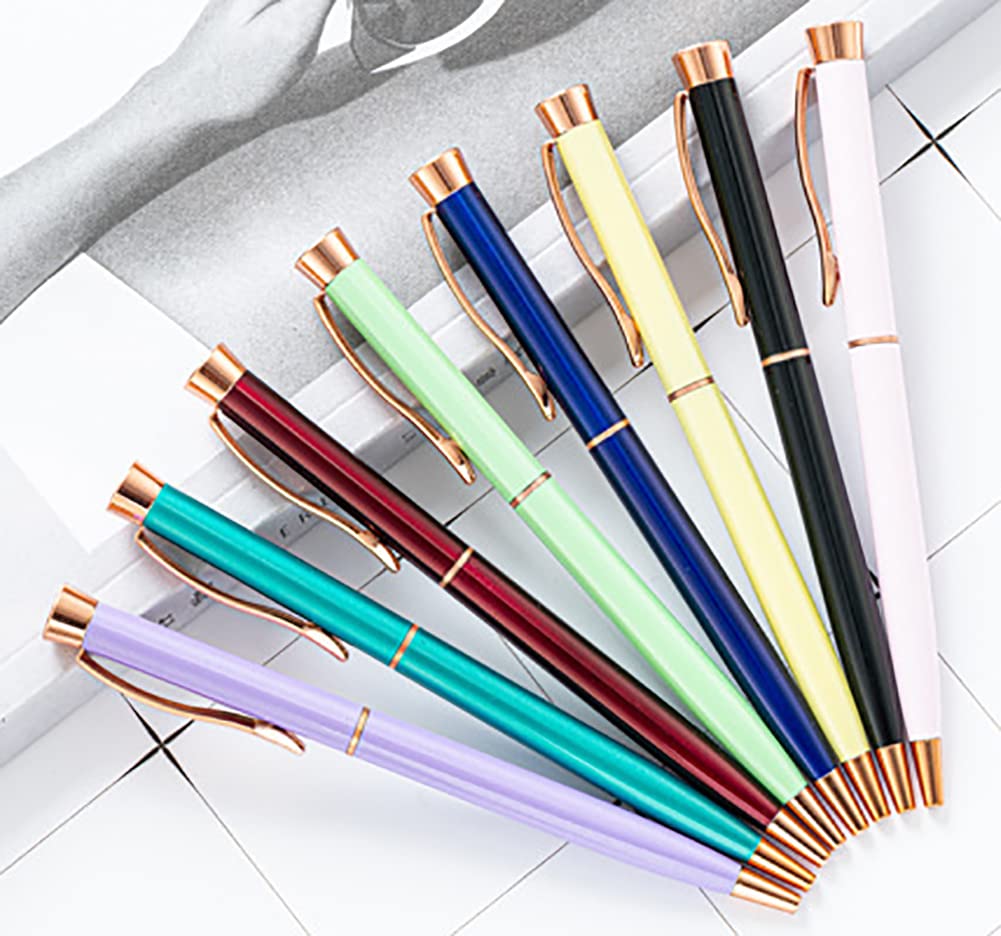 Amazon.co.jp: Gullor 5本 格納式ボールペン 輝くカラフルなメタルペン