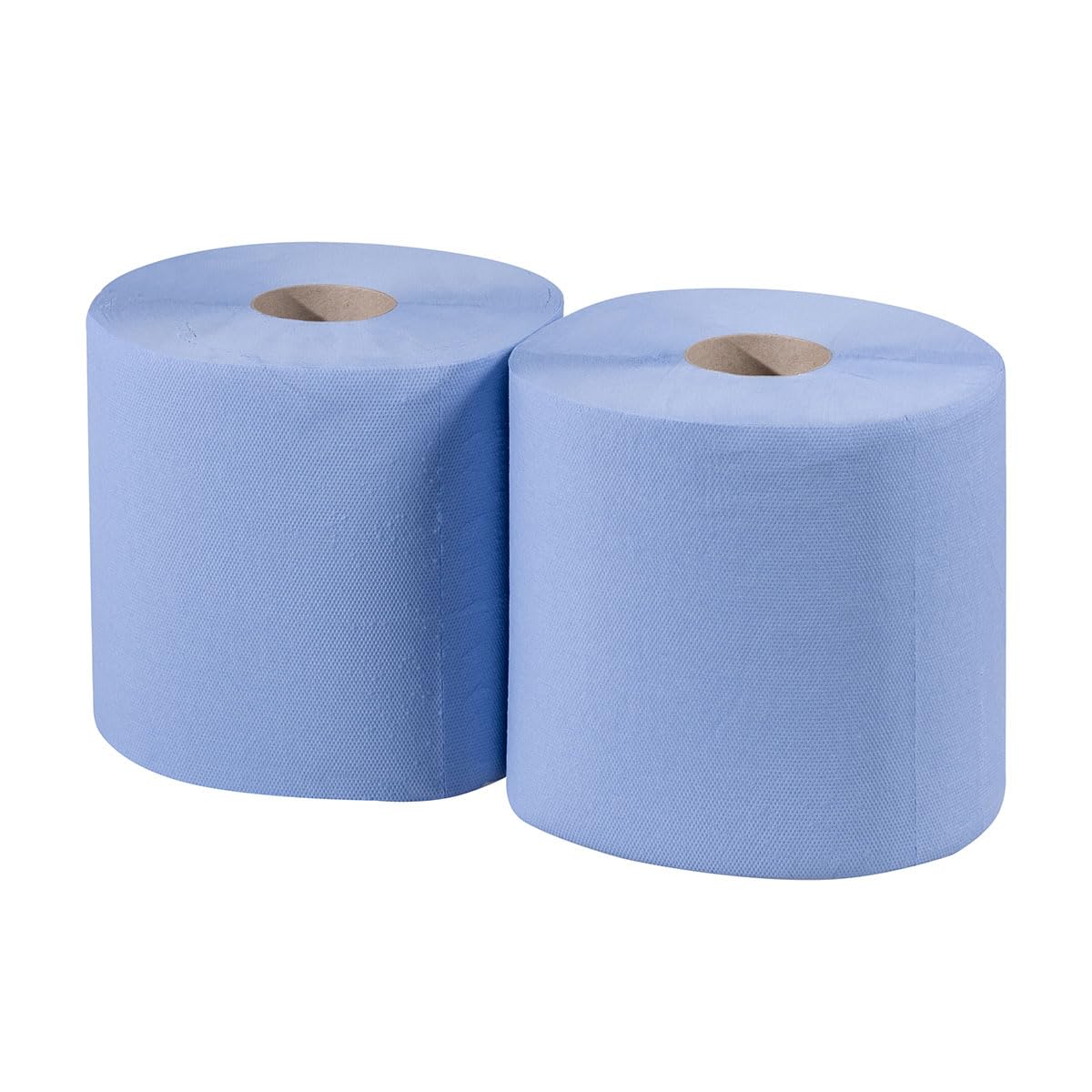 1 Palette Putztuchrollen, blau, 2-lagig, 500 Blatt, 22x35cm, 2 Rollen/VE, 63 VE/Palette, Papierrolle, perforierte Papiertücher, Putztuchrolle für Industrie, Werkstatt und Restaurant