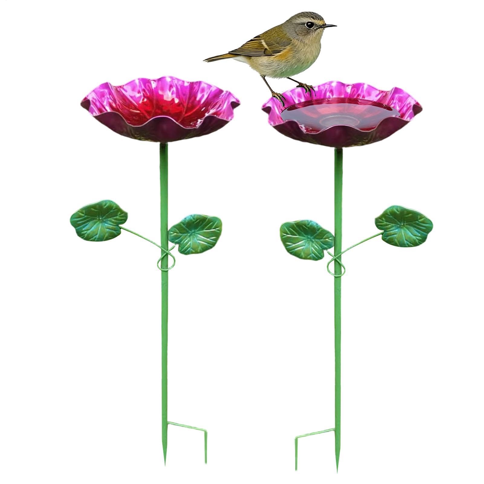 Bain d'oiseau extérieur mangeoire métal fer forgé pour colibris abeilles papillons jardin