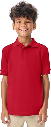 Classroom School Uniforms Interlock Polo Shirt for Boys and Girls