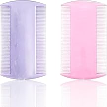 RIANZ® Double-Sided Lice Comb for Kids & Adults – Fine Tooth Plastic Hair Comb for Lice, Dandruff & Nit Removal – Reusable, Gentle Scalp Care – Multicolor (Multicolor - Pack of 2)