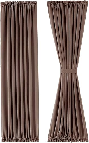 Miniatura 473 de DWCN Cortinas para puerta francesa: cortina térmica con bolsillo para barra para puertas con ventana de cristal, puertas de cocina y patio