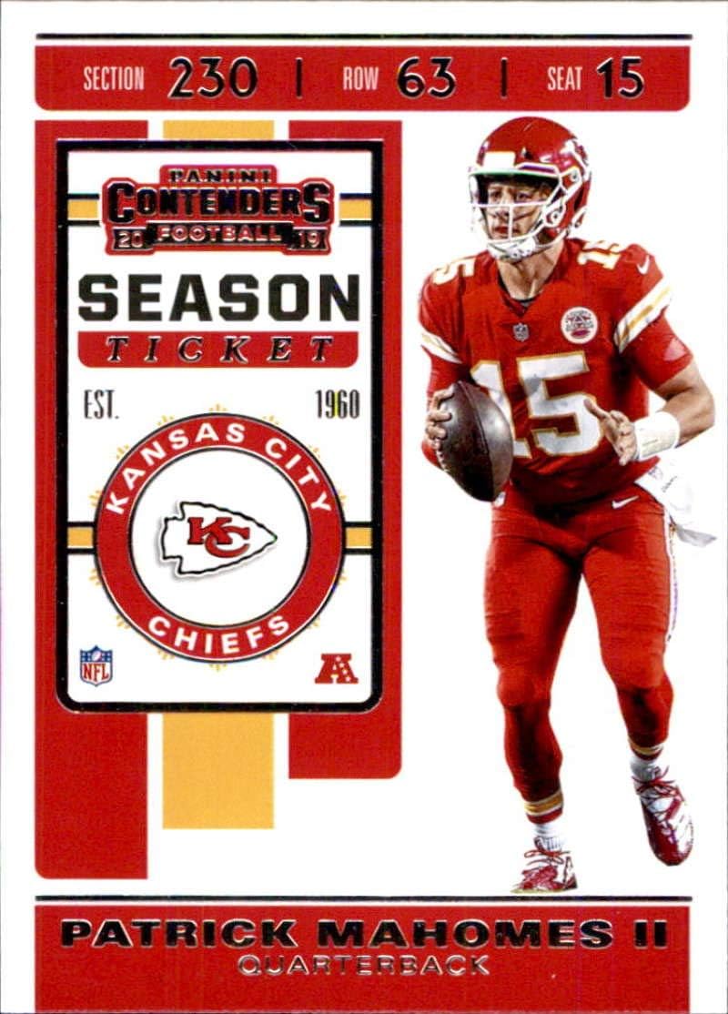 2019 Panini Contenders #39 Patrick Mahomes II Kansas City Chiefs Football Card