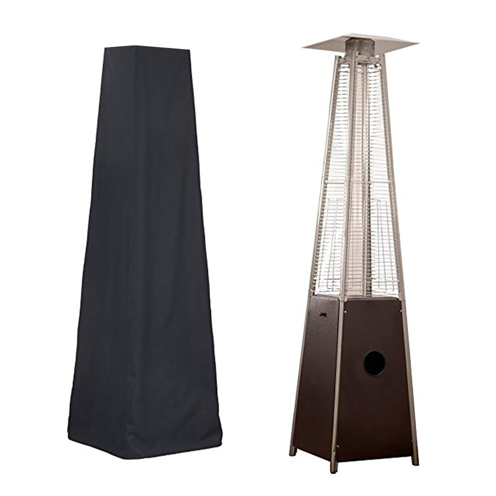 Patio Heater , Heavy Duty Waterproof Outdoor Garden Heater , 210D Oxford Pyramid Patio Heater , Large Chimenea , Windproof Rip-Proof and UV Resistant Triangle Tall Heater-image-5