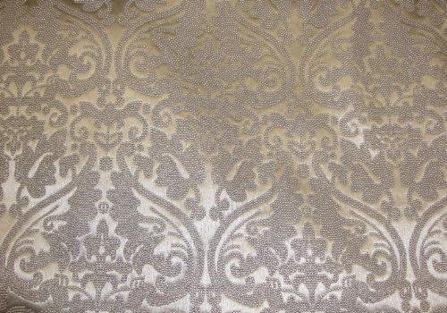 Vinyl Fake Leather 55" Wide Silver Embossed Damask Vinyl Upholstery Drapery Fabric Per Yard