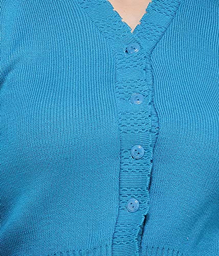 Image of Women Winter Wear V-Neck Full Sleeves Regular Fit Woollen Blouse