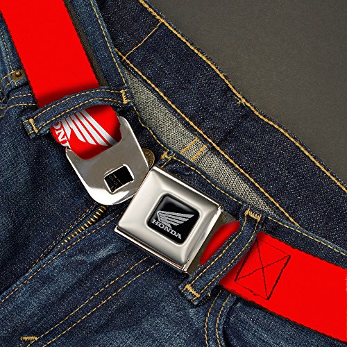 Buckle-Down Seatbelt Belt - HONDA Motorcycle Logo Red/White - 1.0" Wide - 20-36 Inches in Length2
