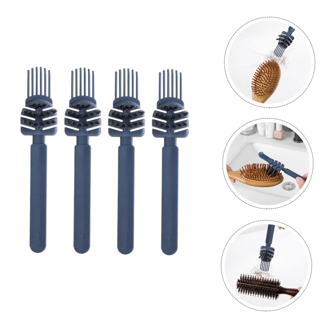 WOONEKY Hair Brush Hair Brush Cleaner Tool Hair Brush Remover Hair Brush Cleaning Brush Hair Supplies