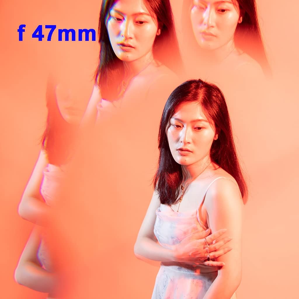 JONGSUN 79mm Handheld Special Effect Filter, Half Round Kaleidoscope Prism, Optical Glass Filter for Camera Lens Accessories (79mm)