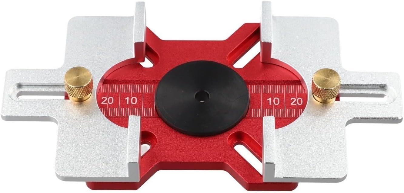 Aluminum Alloy Slotted Positioning Plate for Woodworking, Drilling Fixture with Bidirectional Scale and Stable Clamping Wood Router Slotting Locator