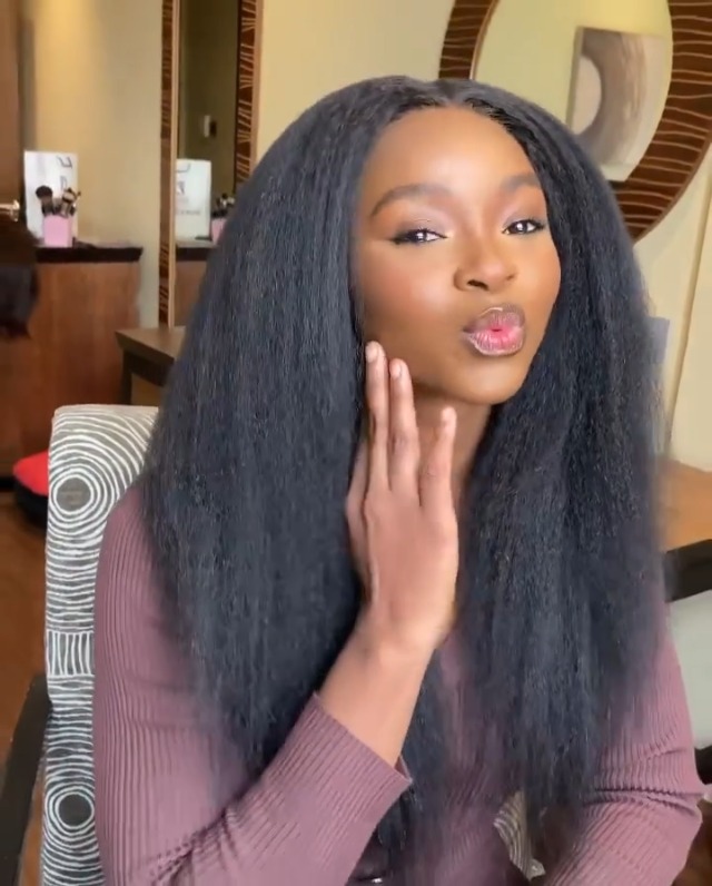 Amazon.com : Kinky Straight Clip in Hair Extensions Real Human