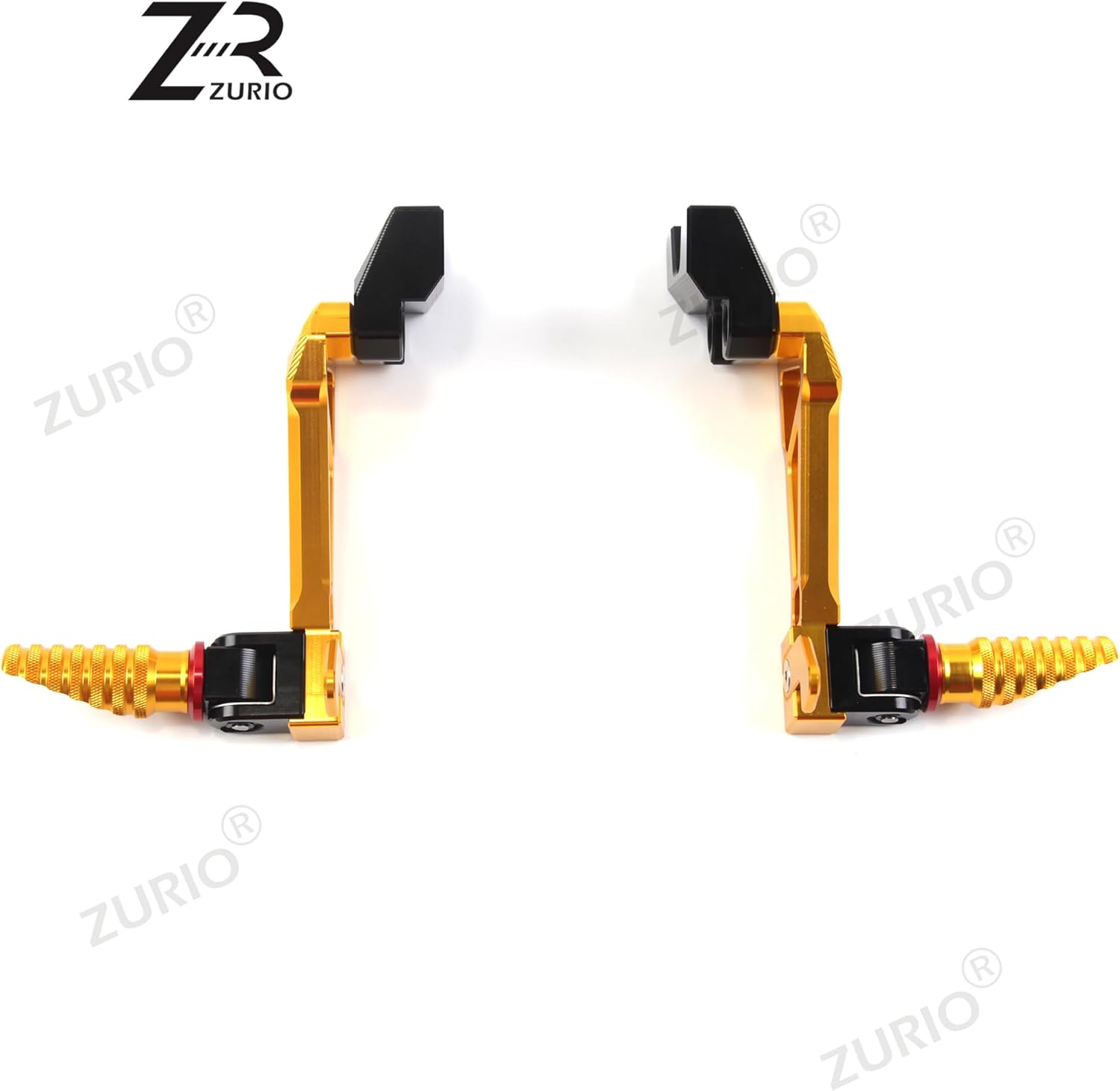 CNC Rear Footrests Foot Pegs Rests Pedal Compatible with Yamaha YZF R6 YZF-R6 2006-2016, Gold