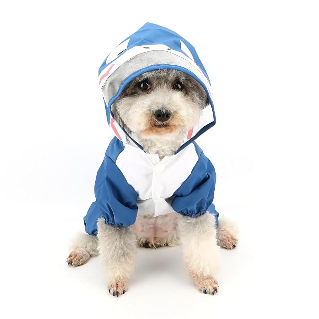Foto 7 de 7 de ZUNEA Chubasquero para Perros Pequeños Impermeable con Capucha Ropa con Forro Malla Divertido Conejo Rana…