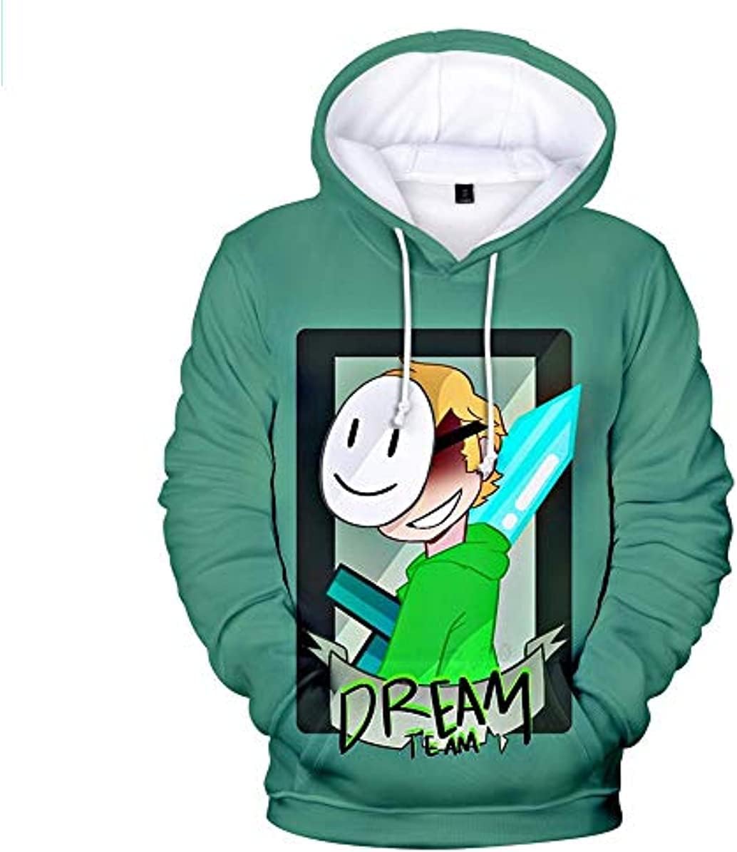ROTAPE Dreamwastaken Dream Smile Hoodies Fashionable Dream SMP Merch Pullover Sweatshirt