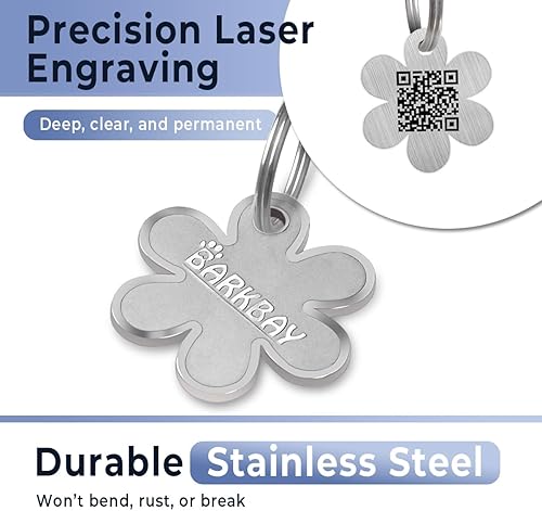 Miniatura 4 de Etiquetas para perros personalizadas para mascotas, etiquetas de nombre de perro con código QR, sin tarifas de suscripción, perfil en línea