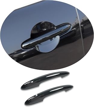 MINI F56 F66 F57 F67 Gloss Black Door Handle Covers, Door Handle Trim for Mini Cooper One/S/JCW F56 F66 Hatchback F57 F67 ConvertibleGloss Black, with Keyless Entry and Light