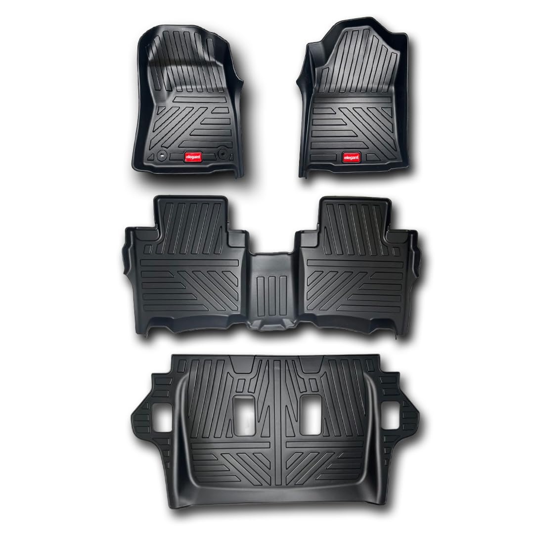 Elegant Toyota Fortuner Automatic (2017-2025) Compatible Car Floor Liner Mat | Waterproof | All Weather Mats