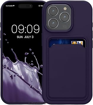 m.tk moveteck iPhone 16 Pro Max ile Uyumlu K l f, Kamera Korumal , Kartl kl , C zdanl , Yumu ak Silikon, Mor