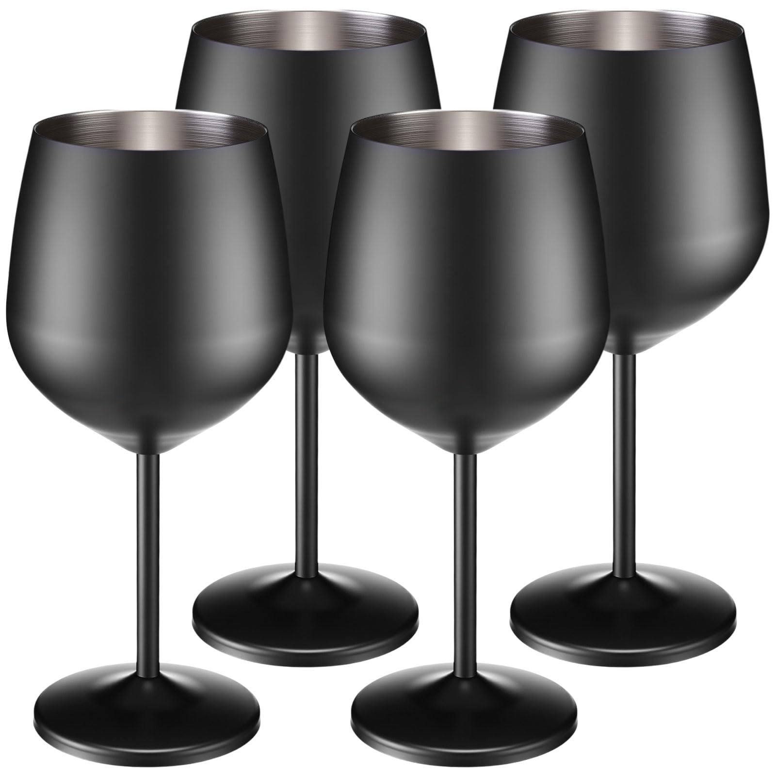 Verres à vin en métal noir Zopeal 532 ml : l'accessoire chic pour vos pique-niques et fêtes