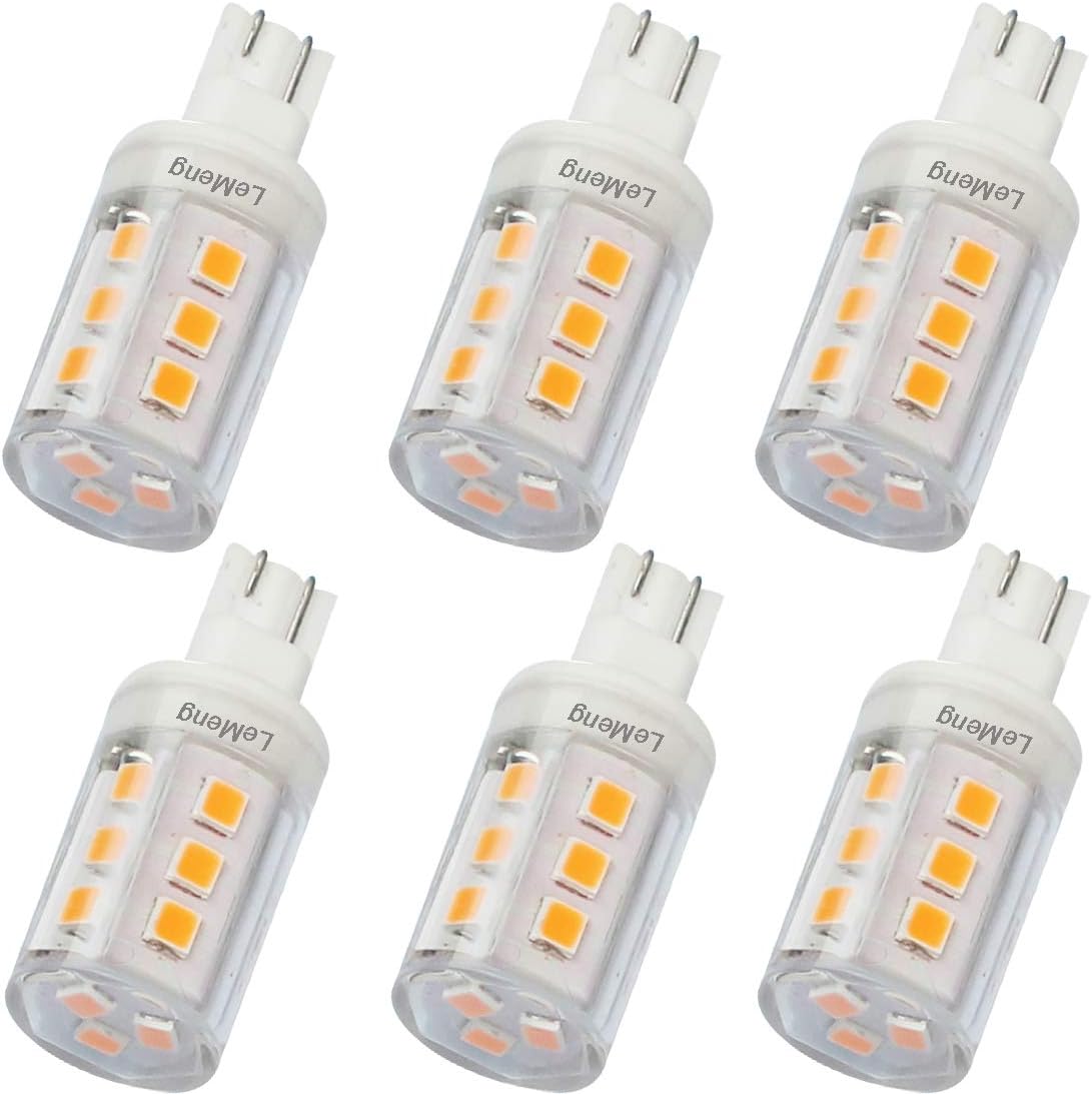 3W T10 Wedge Base 921 LED Light Bulb,2700K Warm White,12VAC/DC Landscape Garden Patio Path Driveway Malibu,Automotive Car RV Camper Trailer Motorhome Marine Boat Dome Fixture Lighting-6 Pack