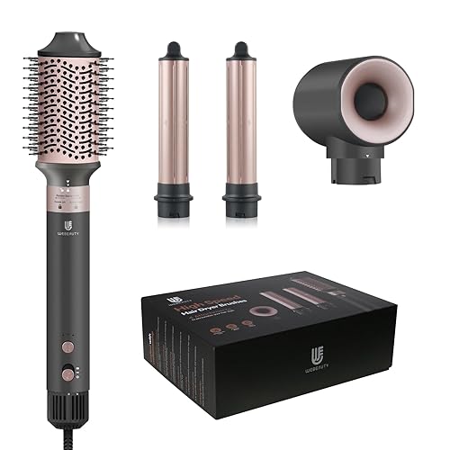 Miniatura 11 de Webeauty Estilizador de aire caliente, cepillo secador de pelo, rizadores de pelo automático, cepillo de aire caliente, rizadores de flujo de aire