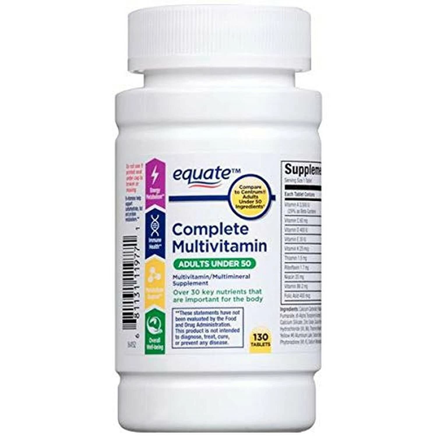 Complete Multivitamin, Adults Under 50, 130 Tablets